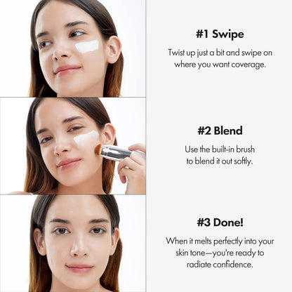 🎉BUY 1 GET 1 FREE🎉Color-Changing Foundation Stick with Collagen Capsules - Dual-Ended with Detachable Brush