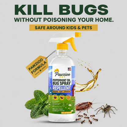 Pawzioo Peppermint Oil Bug Spray – Ant, Spider & Roach Repellent