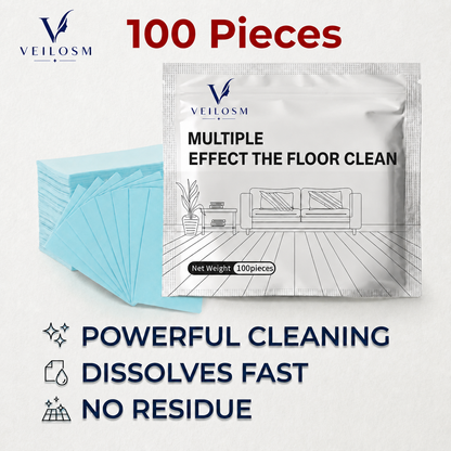 VEILOSM™ 100 Pieces Floor Cleaning Tablets Multi-Surface Cleaner for Hardwood Laminate Tile & RV Walls Antibacterial Deodorization Maintenance