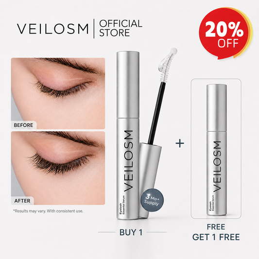 🔥Up To 20% OFF🔥 Buy 1 Get 1 Free| Veilosm™ Essential Eyelash Growth Serum - Safe & Gentle Lashes Care
