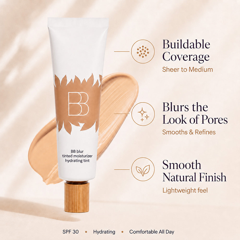 BB Blur Tinted Moisturizer SPF 30 — Free Round Blending Brush Included
