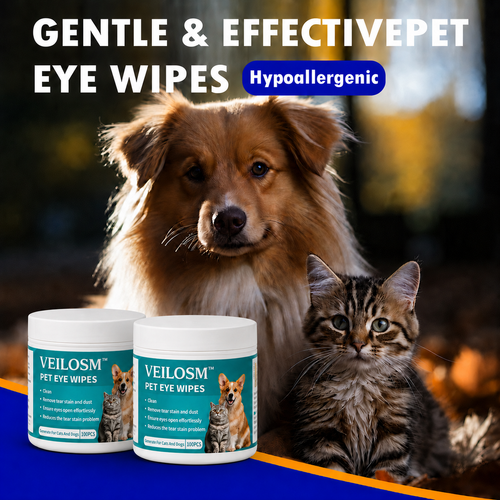 Veilosm™ Pet Eye Cleaning🐾Wipe Away the Crust, Gunk & Rusty Tear-Stain Look.