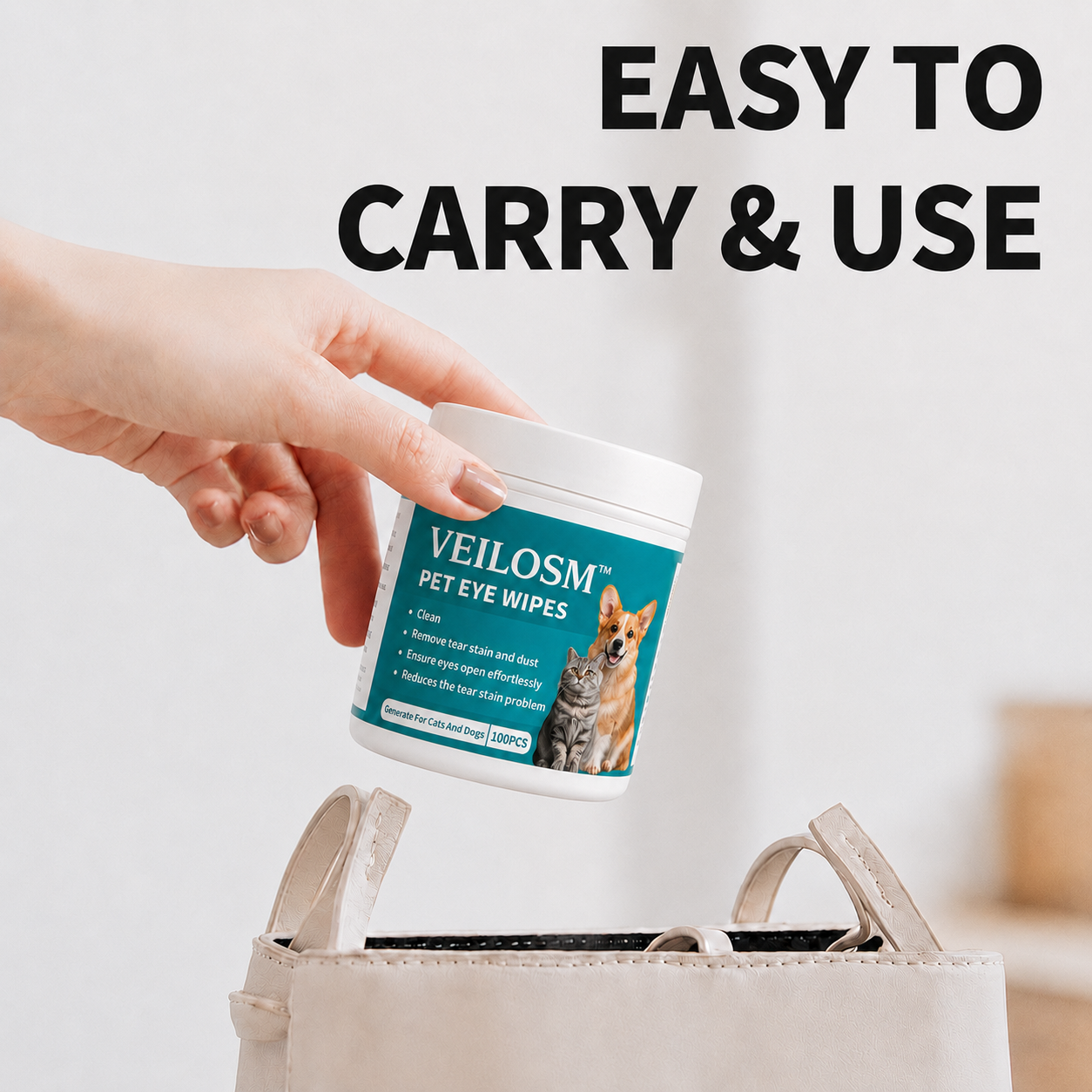 Veilosm™ Pet Eye Cleaning🐾Wipe Away the Crust, Gunk & Rusty Tear-Stain Look.