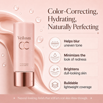 CC Color-Correcting Tinted Serum – Lightweight, Shade-Adaptive Coverage with 24H Hydration & 16H Waterproof Wear