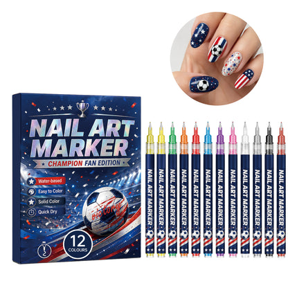 VEILOSM™ 12-color fan-themed nail art brushes