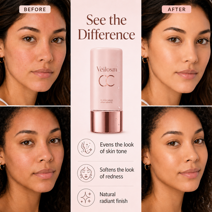 CC Color-Correcting Tinted Serum – Lightweight, Shade-Adaptive Coverage with 24H Hydration & 16H Waterproof Wear