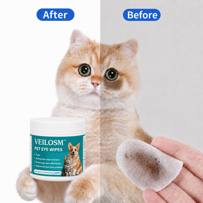 Veilosm™ Pet Eye Cleaning🐾Wipe Away the Crust, Gunk & Rusty Tear-Stain Look.