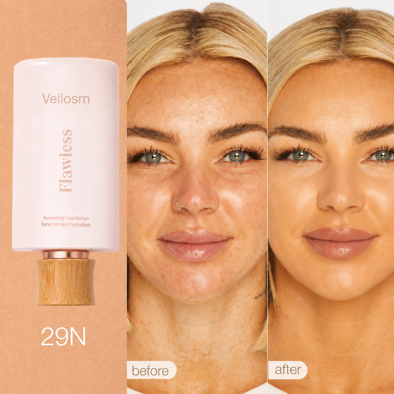Veilosm™  Hydrating Serum Foundation +  Brush