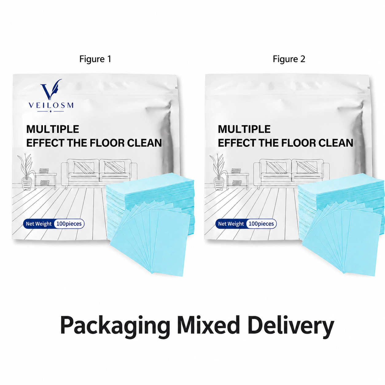 VEILOSM™ 100 Pieces Floor Cleaning Tablets Multi-Surface Cleaner for Hardwood Laminate Tile & RV Walls Antibacterial Deodorization Maintenance