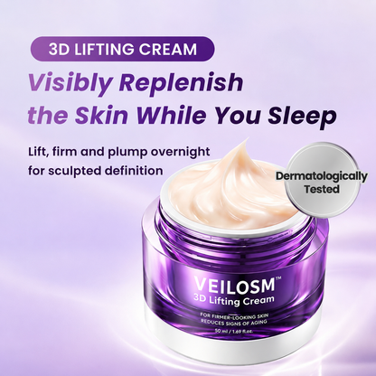 VEILOSM™ 3D Lifting Cream 1.69 fl oz Advanced Anti-Aging Probiotics Facial Night Cream with 17-Peptide Complex for Face & Neck Wrinkles