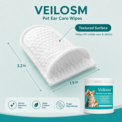 50% off 🎉 | Veilosm™ Pet Ear Cleaner Finger Wipes🐾A Softer Way to Clean