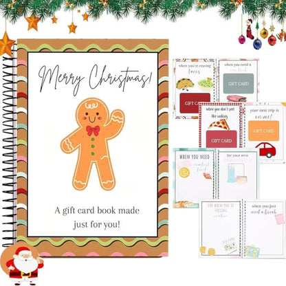 🎄📚Christmas Gift Card Book - 🎁Surprises On Every Page📚Hardcover & Durability Line